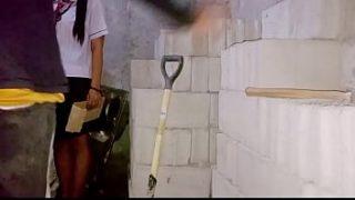 Pinay College Muse Blows Hardworking Construction Boy