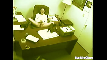 Office Secretary Fingering Her Wet Pussy