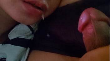Step-sister Deepthroats And Swallows A Massive Load Of Cum.