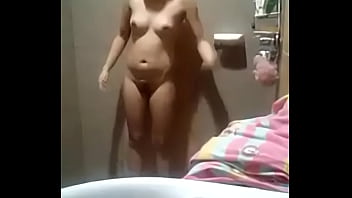 Filipina Babe Getting Wet And Soapy In The Shower