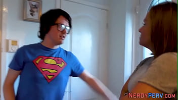 Filthy Real Amateur Slobbering On A Nerd’s Cock