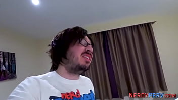 Amateur Slut Gobbles Nerd Cock